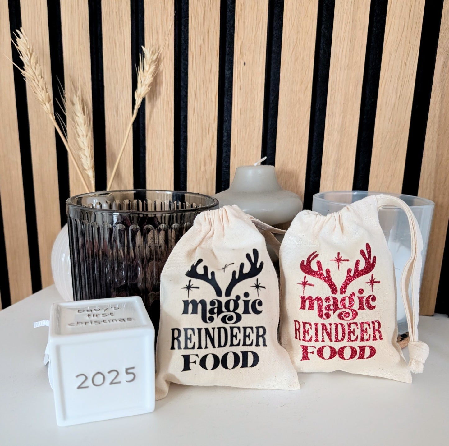 Magic Reindeer Food Drawstring Bag