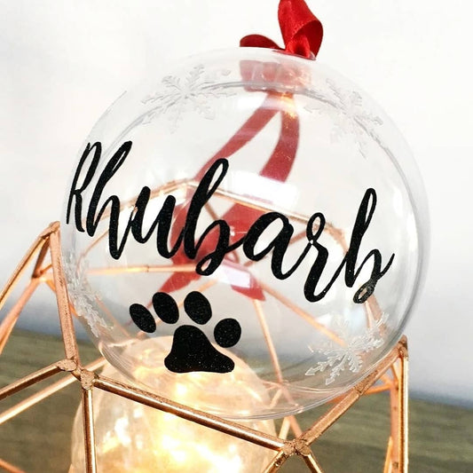 Personalised Clear Christmas Bauble