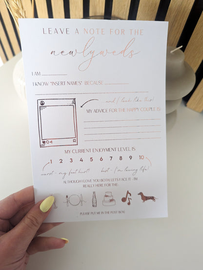 Wedding Guest Activity Sheet