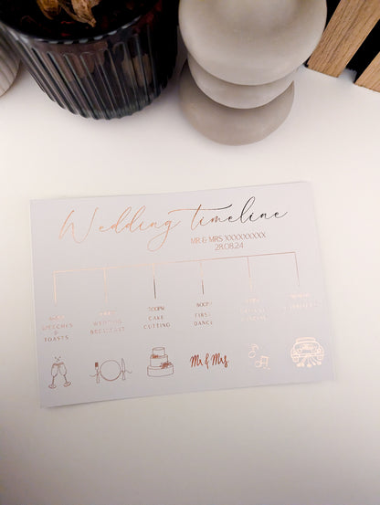 Personalised Wedding Timeline