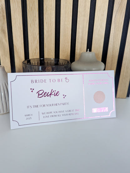 Hen Do Reveal Ticket