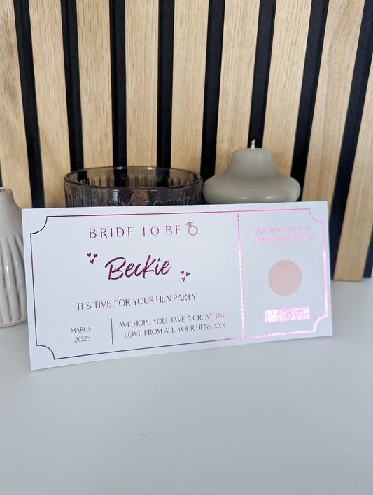 Hen Do Reveal Ticket