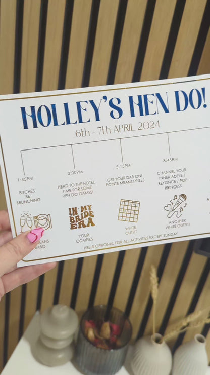 Hen Do Timeline