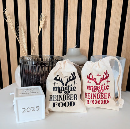 Magic Reindeer Food Drawstring Bag